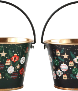 9817 BUCKETS CHRISTMAS HERITAGE S/2